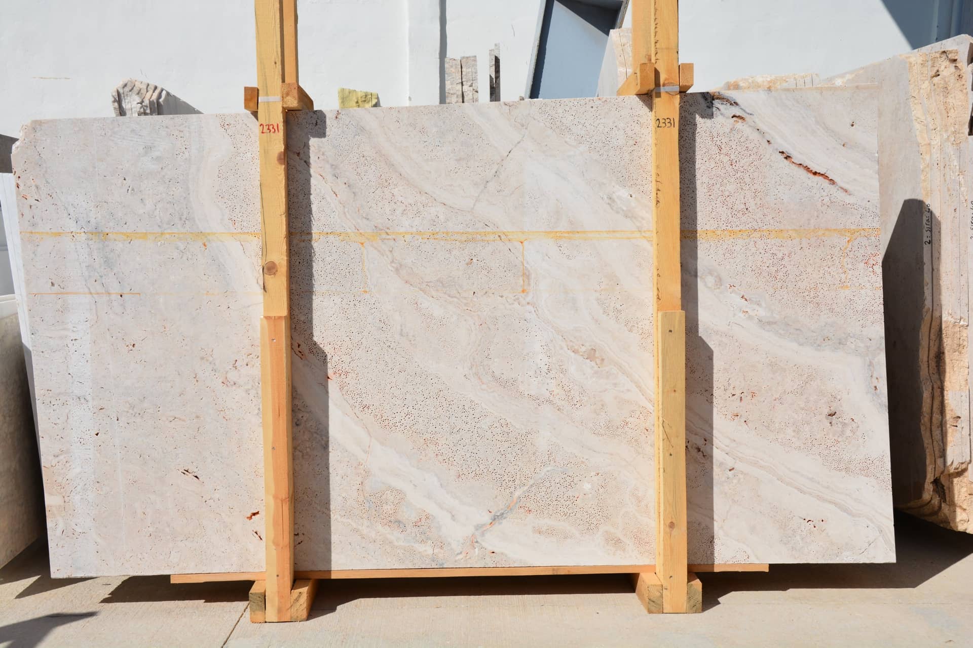 River raw travertine slab