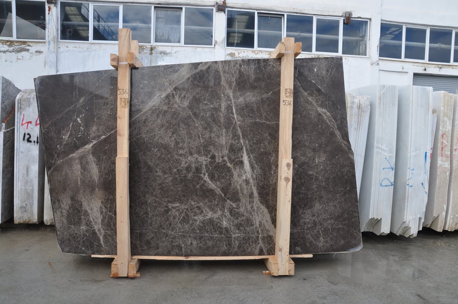 Irish Brown polished marble slab