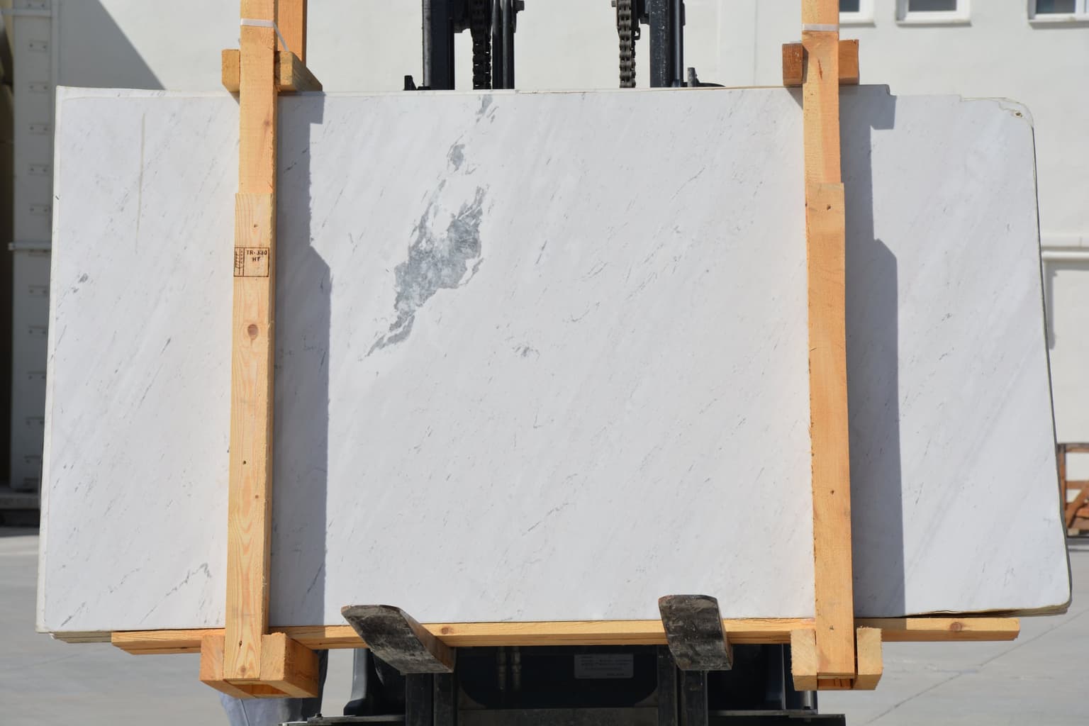 Volakas polished marble slab
