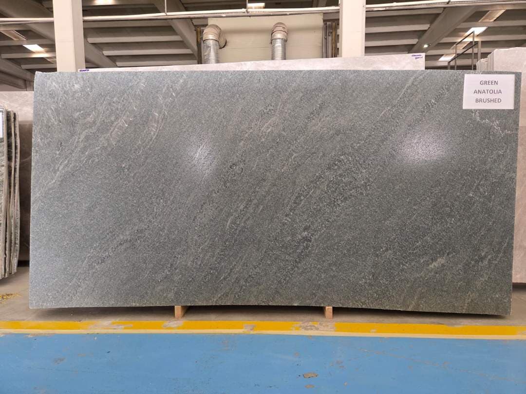 Green Anatolia Brushed marble slab
