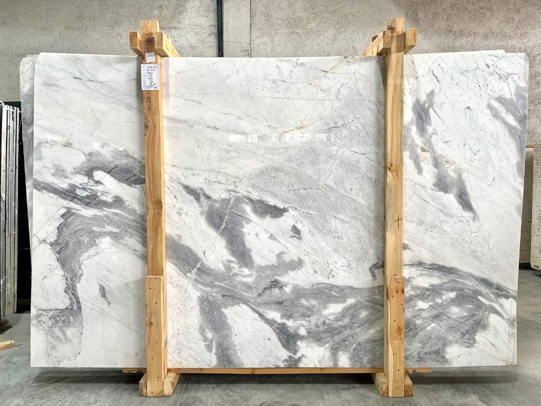 Ala Carrara polished marble slab