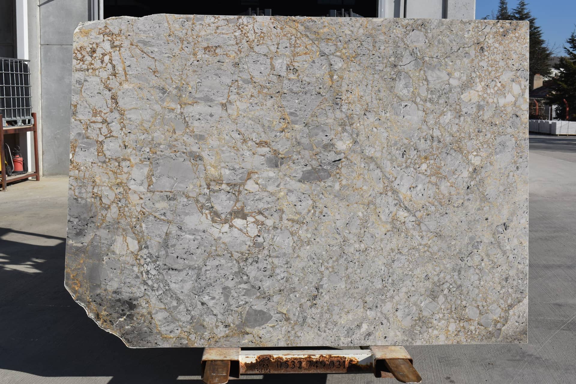 Golden Dragon polished marble slab