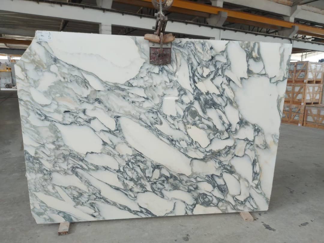 Calacatta Verde Extra Honed marble slab