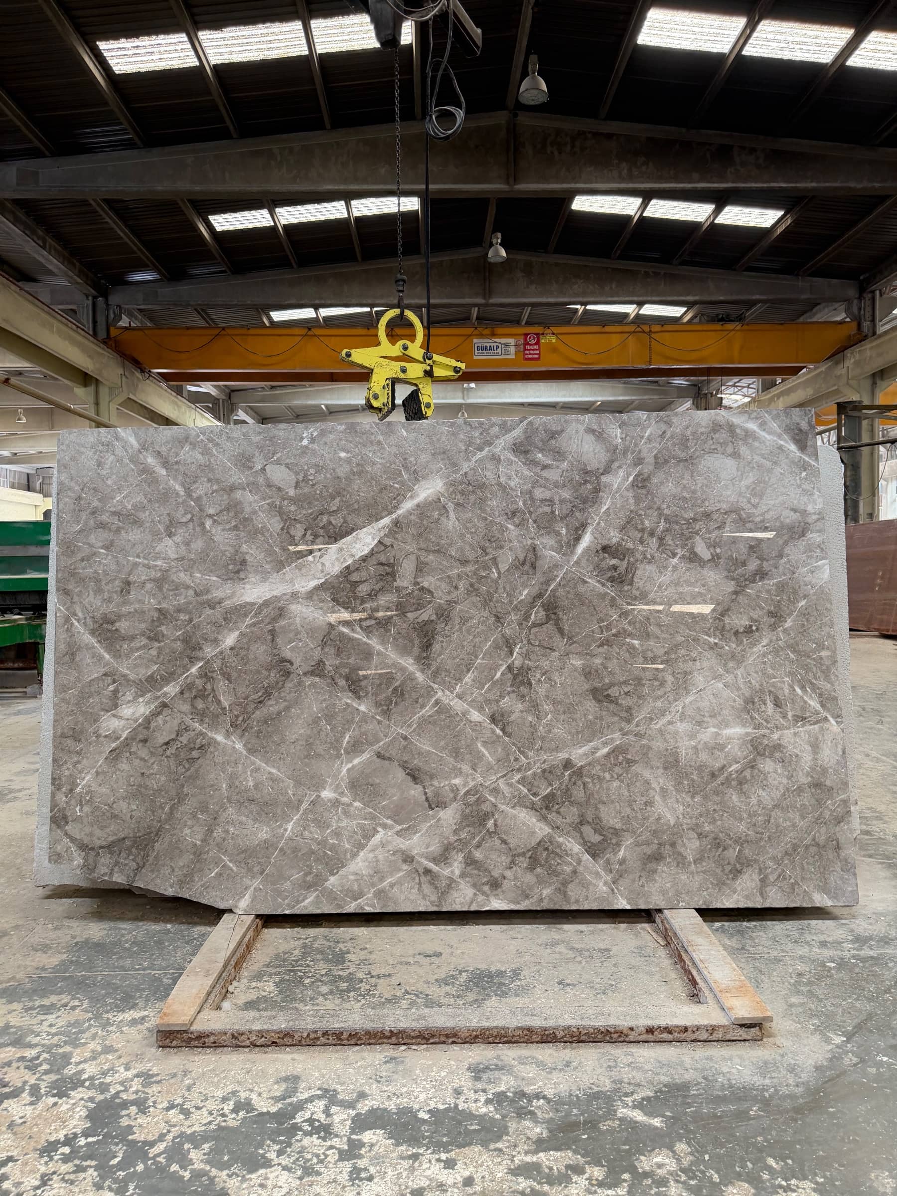 Antique Grey polished marble slab