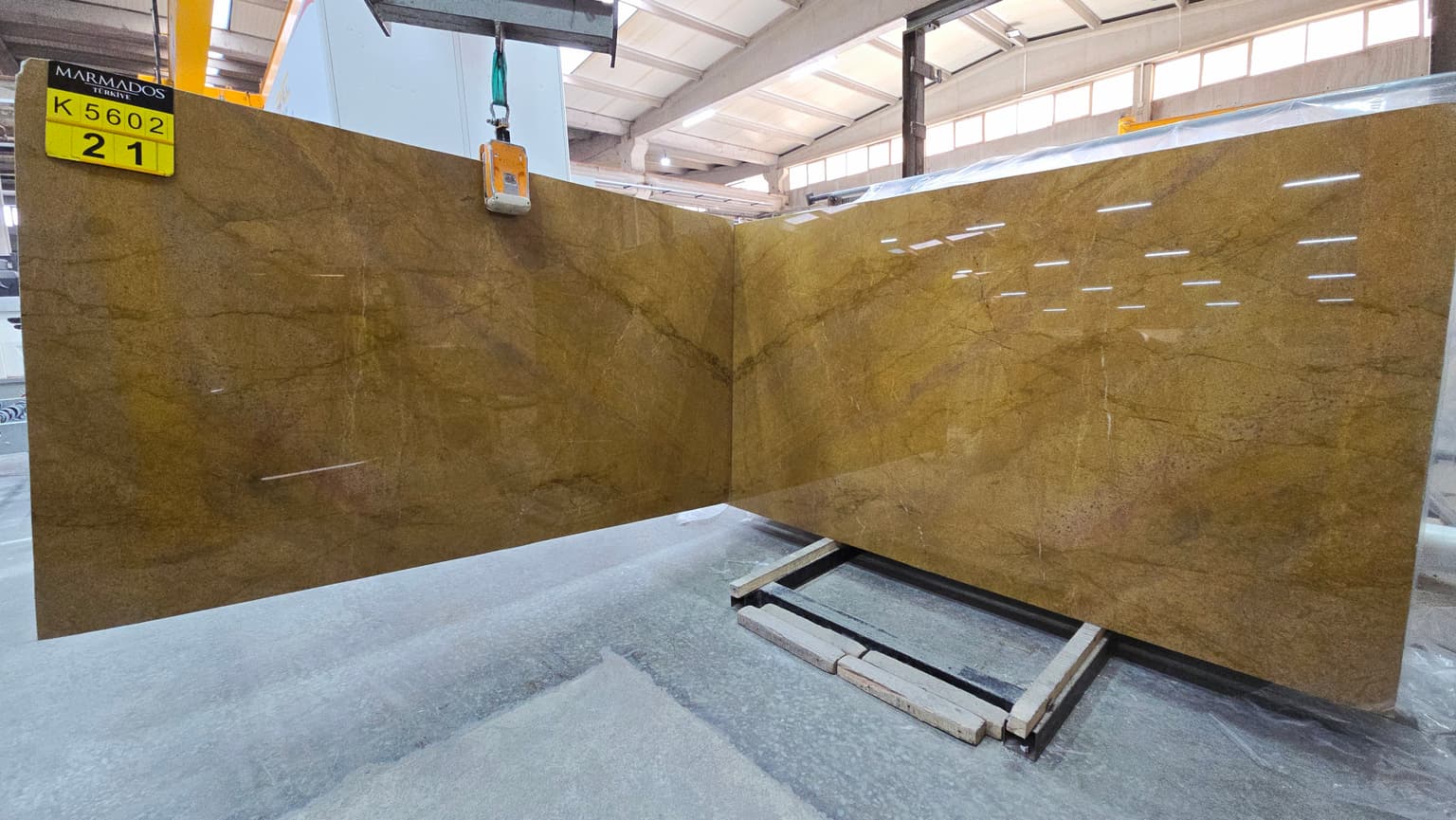 Golden Tobacco Polished marble slab