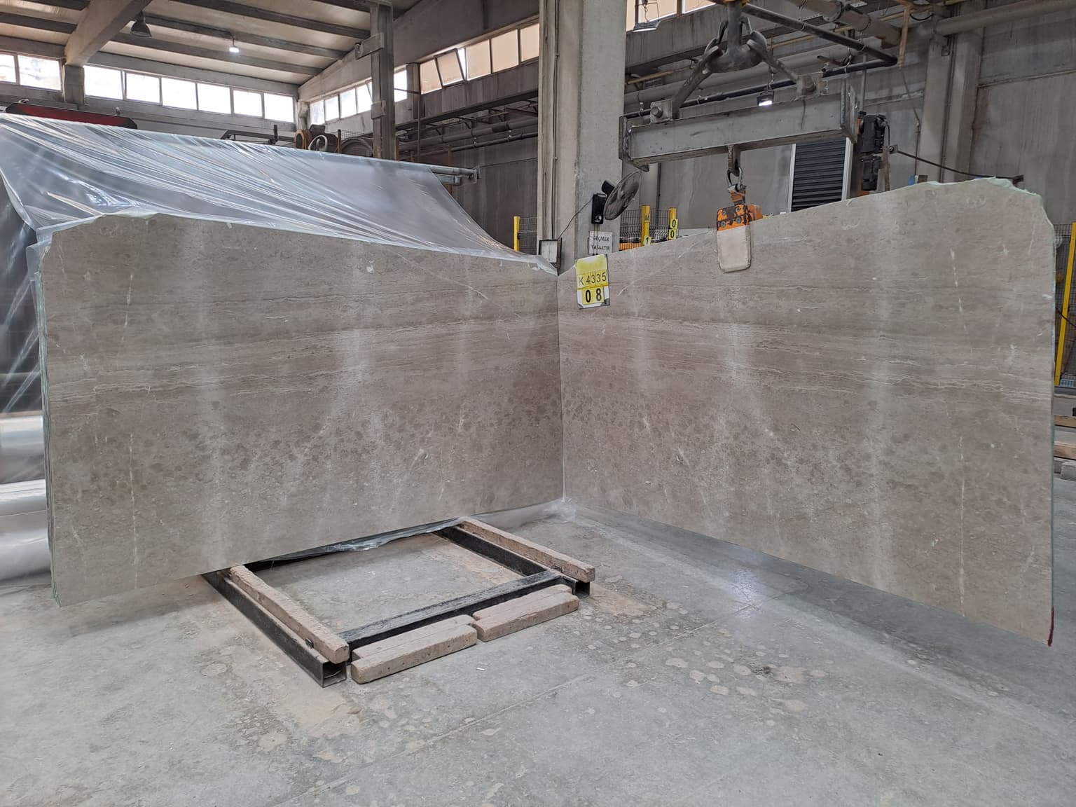 Milan Grey Polished marble slab