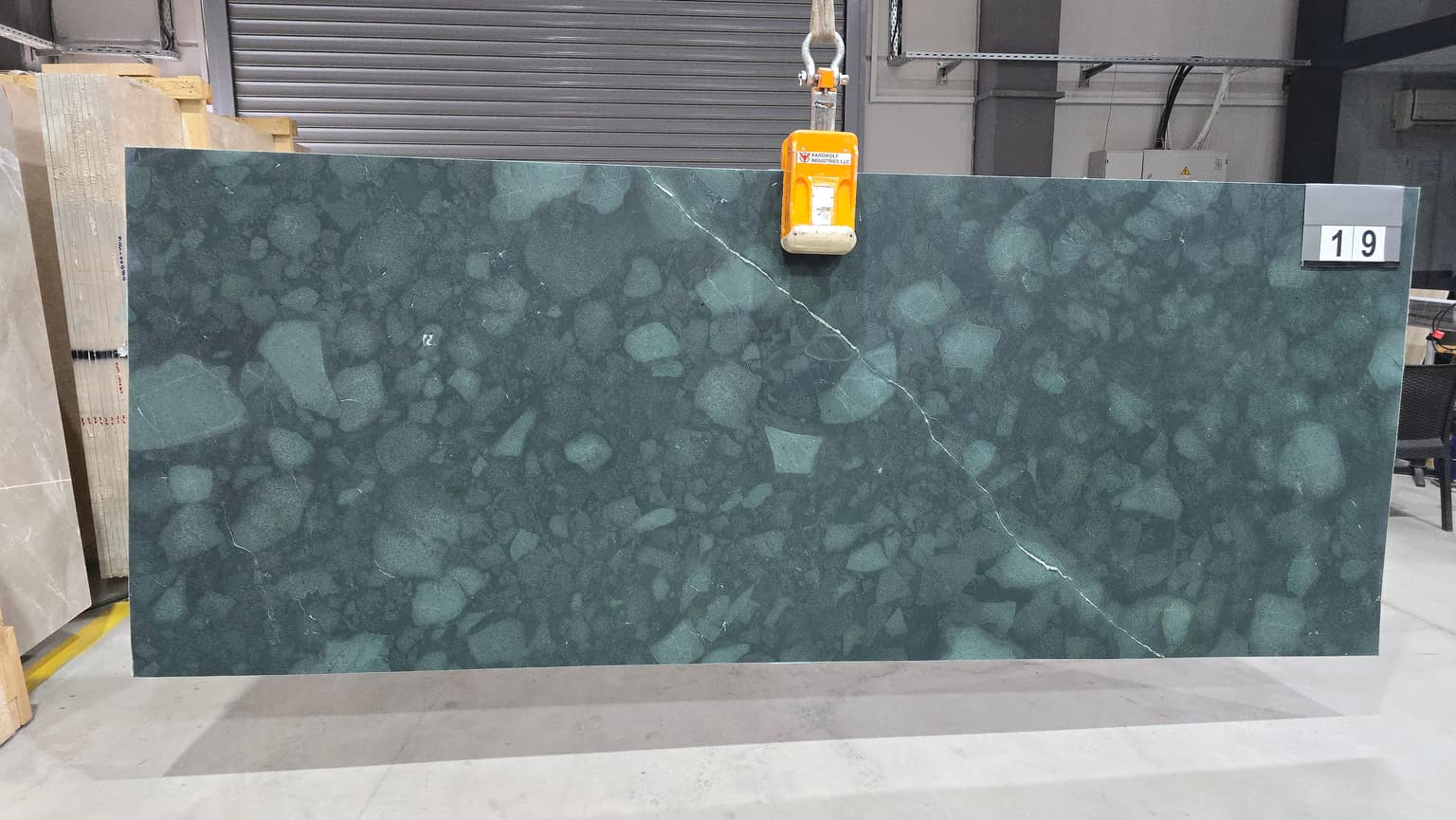 Verde Amore Honed marble slab