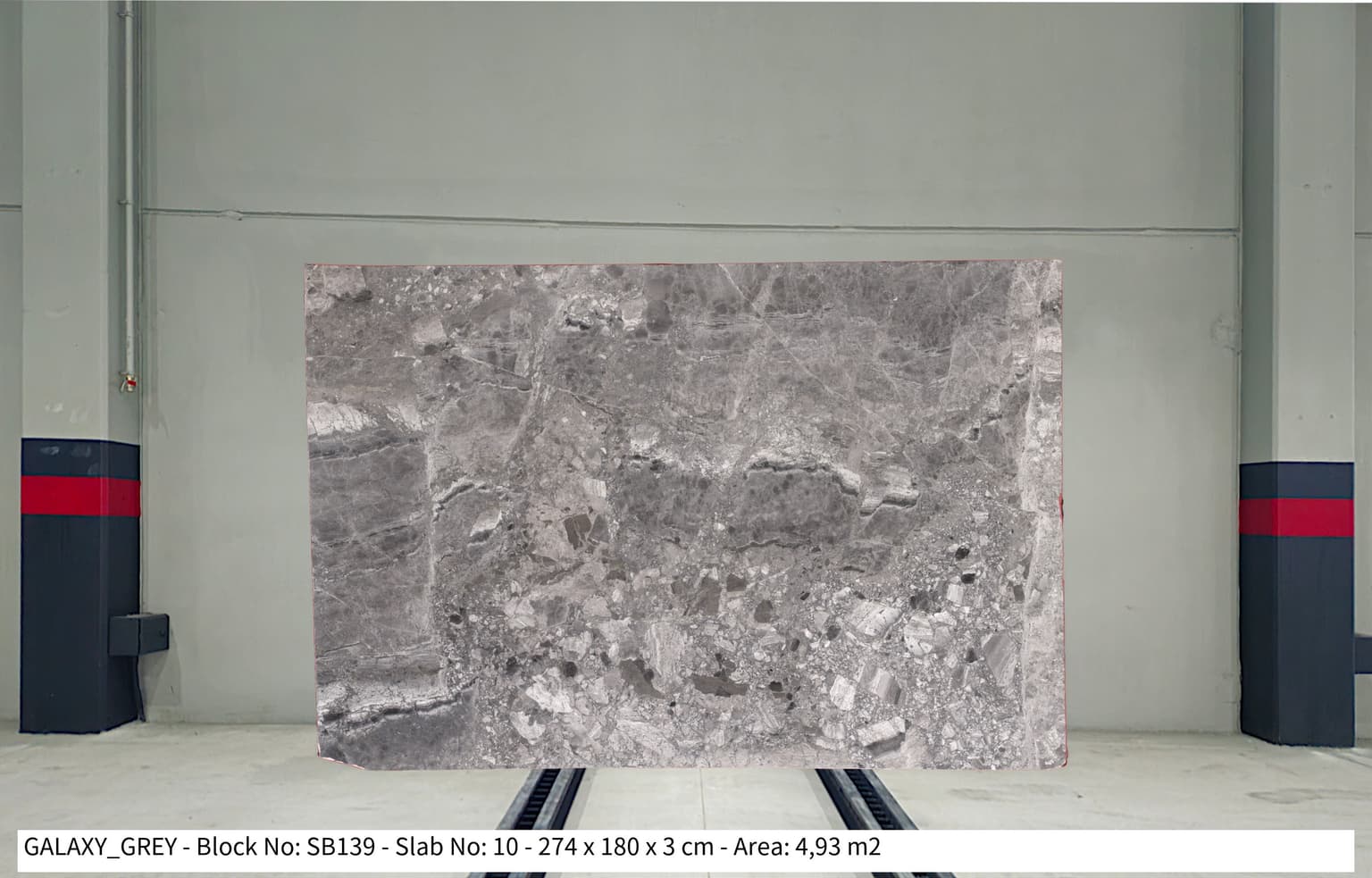 GALAXY GREY Polished marble slab
