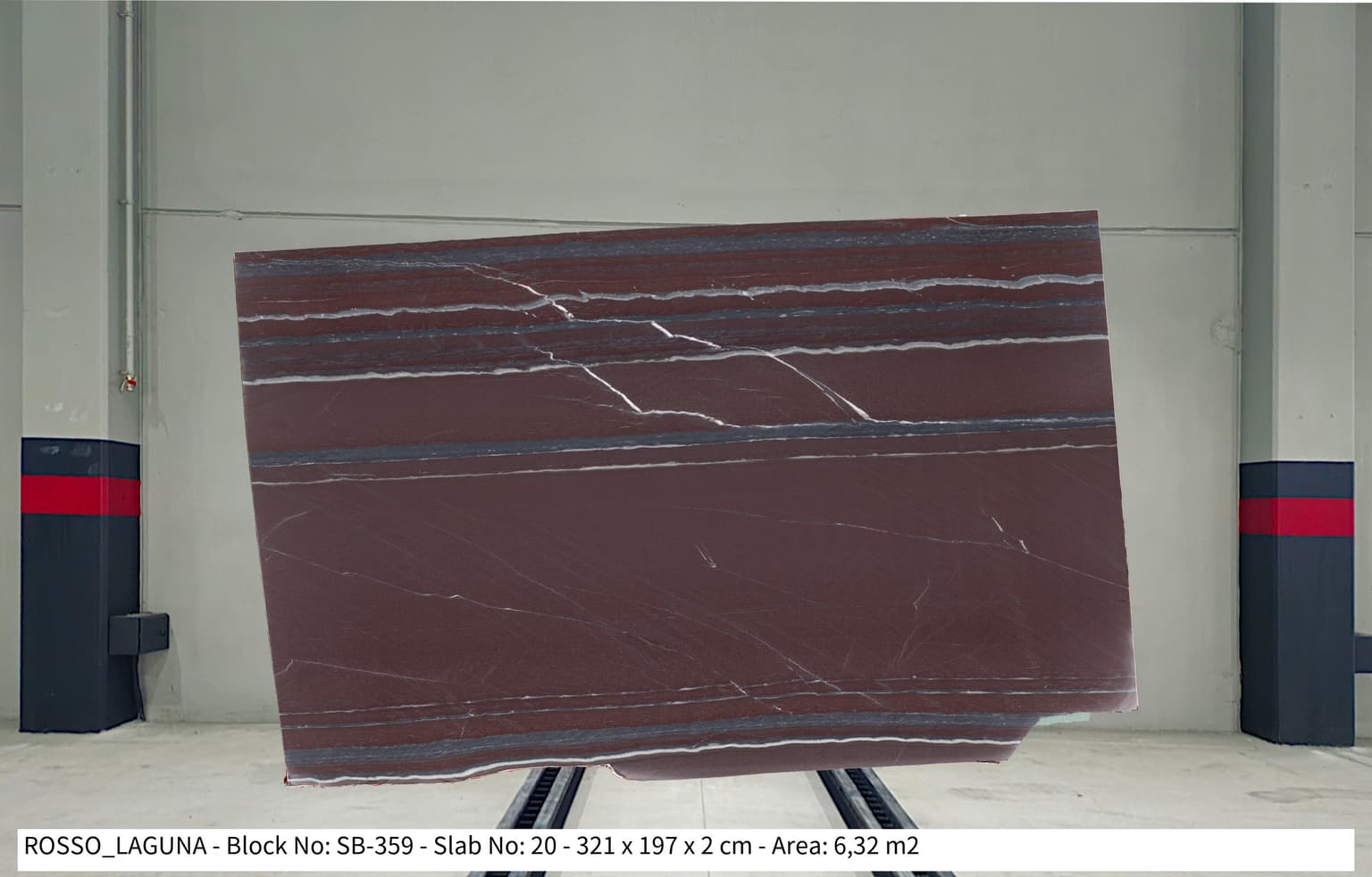 ROSSO LAGUNA Polished marble slab