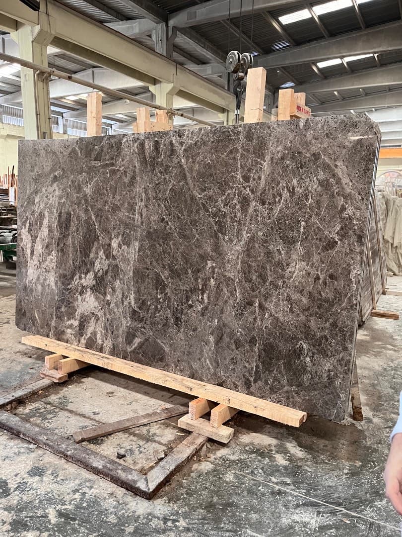 Perfetto Brown Polished marble slab