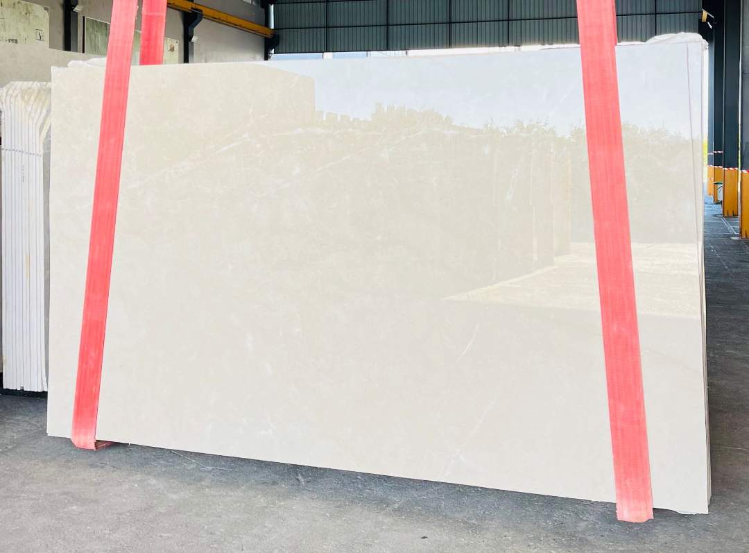 Luna Cream Polished marble slab