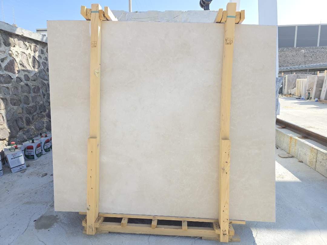 Burdur Beige Polished marble slab