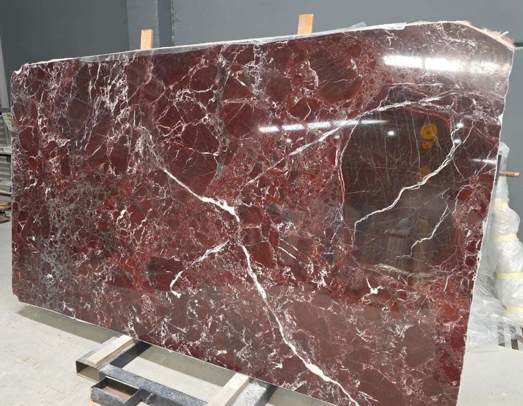 Rosso Levanto Polished marble slab